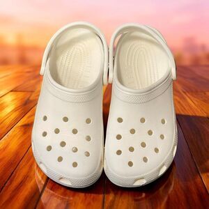 Unisex Crocs Classic Clog Off White White Size Men 10 Women 9